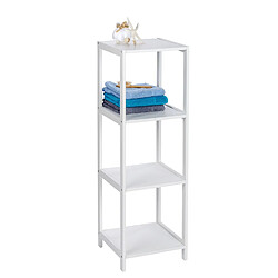 WENKO Etagère de salle de bain 4 Niveaux Olso - H. 112 cm - Blanc