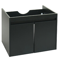 Avis Mendler Meuble sous-lavabo HWC-L86, meuble sous-lavabo de salle de bains, MVG mélamine 2 portes 48x59x46cm ~ noir