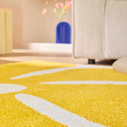 Acheter Jardindeco Tapis intérieur à poils longs Swing 385 jaune 160 x 230 cm.