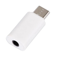 iLike AX6 USB-C (Type-C) vers adaptateur AUX femelle audio 3,5 mm blanc