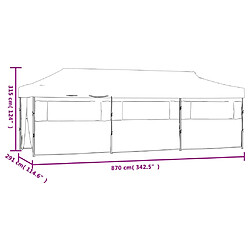 vidaXL Tente de réception escamotable avec 8 parois 3 x 9 m Blanc pas cher