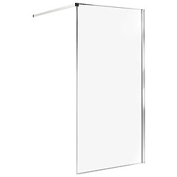 Beliani Parois de douche WASPAM 100 x 190 cm Argenté