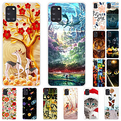 Coque en TPU impression de motifs fleurs vives pour votre Samsung Galaxy A31