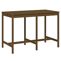 vidaXL Table de jardin marron miel 159,5x82,5x110cm bois massif de pin