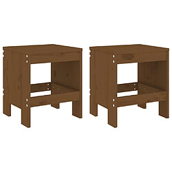 Avis Maison Chic Table de bistro et chaises d'extérieur 3 pcs,Ensemble de bistro de jardin pour relax marron miel bois pin massif -GKD669717