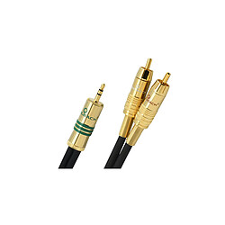 Oehlbach NF1 Jack - Câble adaptateur en Y Mini-Jack 3,5 mm / RCA de 1 m