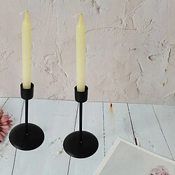 Avis 2x Bougeoir Taper Candlestick Table Centerpiece Dîner Ornement Noir