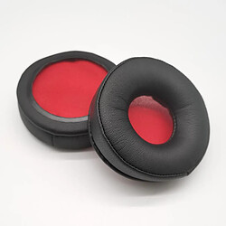 GUPBOO Coussinets d'oreille, Oreillette de Remplacement pour Jabra Jabra MOVE Wireless Muwu Evolve 20se 30II Cuir à haute teneur en protéines + mousse à mémoire de forme, filet noir rouge