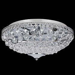 Helloshop26 Plafonnier en cristal lampe de plafond aluminium cristal synthétique métal 16 cm diamètre 40 cm chrome 03_0003210