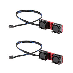 2x ventilateur en aluminium pour M.2 PCIE SSD 2280 silencieux à 3 broches avec 2x Tampon thermique en silicone