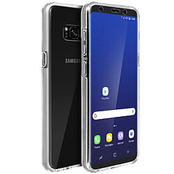 Avizar Coque Galaxy S8 Protection Avant Silicone + Arrière Polycarbonate - Transparent