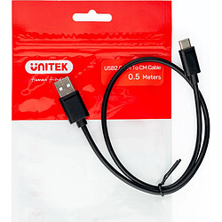 Unitek USB-A - USB-C 0,5 m Noir (Y-C481BK) pas cher