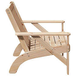 Avis vidaXL Chaise de jardin adirondack 75x77x77 cm bois massif de pin