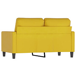 Maison Chic Canapé à 2 places,Sofa de Salon,Canapé droit Jaune 120 cm Velours -GKD188114 pas cher