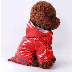 Avis Imperméable Pour Chien Avec Capuche Veste Réfléchissante Pour Chien Imperméable S- XL Rouge XL