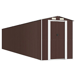 vidaXL Abri de jardin Marron foncé 192x1021x223 cm Acier galvanisé