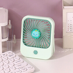 (Vert) Petit Ventilateur Portatif Chargement Usb Ventilateur Portable à Cinq Pales De Refroidissement Par Brise Puissant