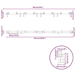 vidaXL Kit fixation porte coulissante 183 cm Acier inoxydable Argenté pas cher