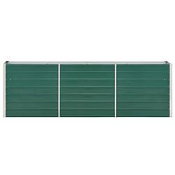 vidaXL Lit surélevé de jardin Acier galvanisé 240x40x77 cm Vert