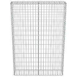 Avis vidaXL Mur à gabion avec couvercles Acier galvanisé 100x20x150 cm