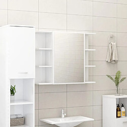 Avis vidaXL Ensemble de meubles de bain 3pcs Blanc brillant Bois ingénierie