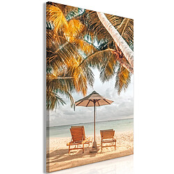 Artgeist Tableau - Palm Umbrella (1 Part) Vertical [20x30]