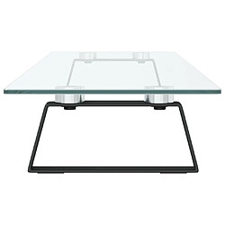 Acheter vidaXL Support de moniteur noir 100x20x8 cm verre trempé et métal