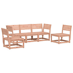 Maison Chic Salon de jardin 5 pcs | Ensemble de Table et chaises | Mobilier d'Extérieur bois massif de douglas -GKD97130