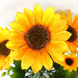 Wewoo Fleurs Artificielles 2 PCS Creative Bouquet Artificiel Élégant Décoration De Fête De Mariage De Tournesol