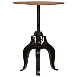 Helloshop26 Table haute mange debout bar bistrot bois de récupération massif 75 cm 0902074