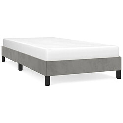 vidaXL Cadre de lit sans matelas gris clair 80x200 cm velours