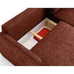 Lisa Design Apolline - canapé d'angle réversible 4 places convertible avec coffres en tissu moucheté pas cher