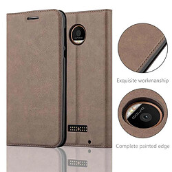 Cadorabo Coque Motorola MOTO Z FORCE Etui en Brun