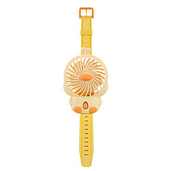 Elixir Montre de dessin animé mini ventilateur de poche portable - ventilateur de cadeau pour enfants rechargeable par USBjaune