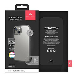 Black Rock Coque de protection "Robust Transparent" pour Apple iPhone 13, noire