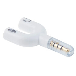 Acheter Wewoo Dédoubleur Adaptateur Jack blanc 3.5mm Stéréo Mâle à 3.5mm Casque & Mic Femelle Splitter