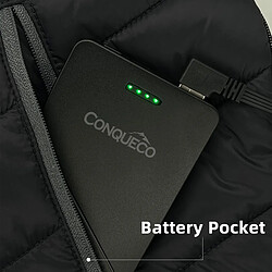 Acheter SANAG Batterie Rechargeable 3,7 V 10 000 Mah Pour Vestes Chauffantes, Sweats À Capuche Et Gilets Chauffants (Noir)