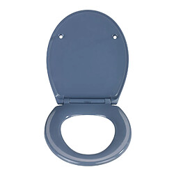 WENKO Abattant WC Samos - Abaissement automatique - Duroplastique - Bleu foncé