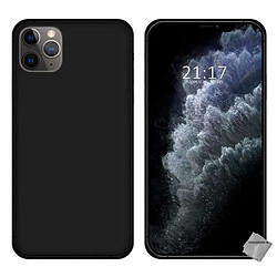 Htdmobiles Coque silicone gel fine pour Apple iPhone 11 Pro + film ecran - NOIR