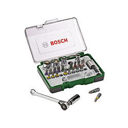 BOSCH Jeu vissage coul. 27 pces + clé a cliquet