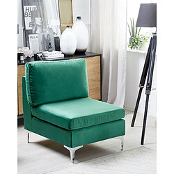 Beliani Module fauteuil en velours vert EVJA