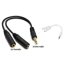 Acheter Tech Discount TD® Adaptateur Coupleur Sortie Double Jack - 3.5mm - cable et connectique pour audio-vidéo - accessoire de casques, telephone