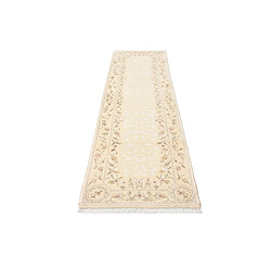 Avis Vidal Tapis de couloir en laine 394x84 beige Darya