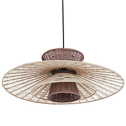 Beliani Lampe suspension KABOMPO Rotin Marron pas cher