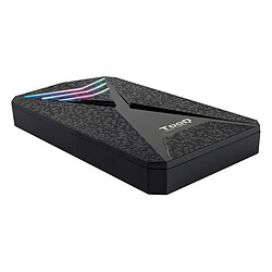 Boîtier pour disque dur TooQ TQE-2550RGB 2,5" USB 3.0 RGB Noir 