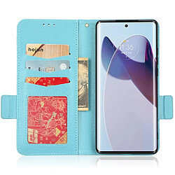 Etui en PU texture litchi, fermoir magnétique pour votre Motorola Edge 30 Ultra 5G/Edge X/Moto X30 Pro 5G - bleu clair