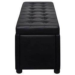 Acheter vidaXL Pouf de rangement Cuir synthétique Noir