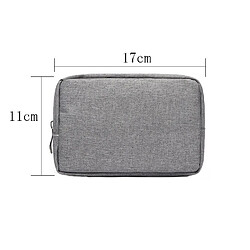 Wewoo Sacoche Pack d'alimentation pour sac de rangement câble de données chargeur de casque multifonctionneltaille S17 x 11,5 x 5,5 cm Gris