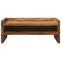 Avis vidaXL Support de moniteur vieux bois 42x24x16 cm bois d'ingénierie