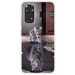 Coque en TPU antichoc chat et tigre pour votre Xiaomi Redmi Note 11S 4G/Redmi Note 11 4G (Qualcomm)